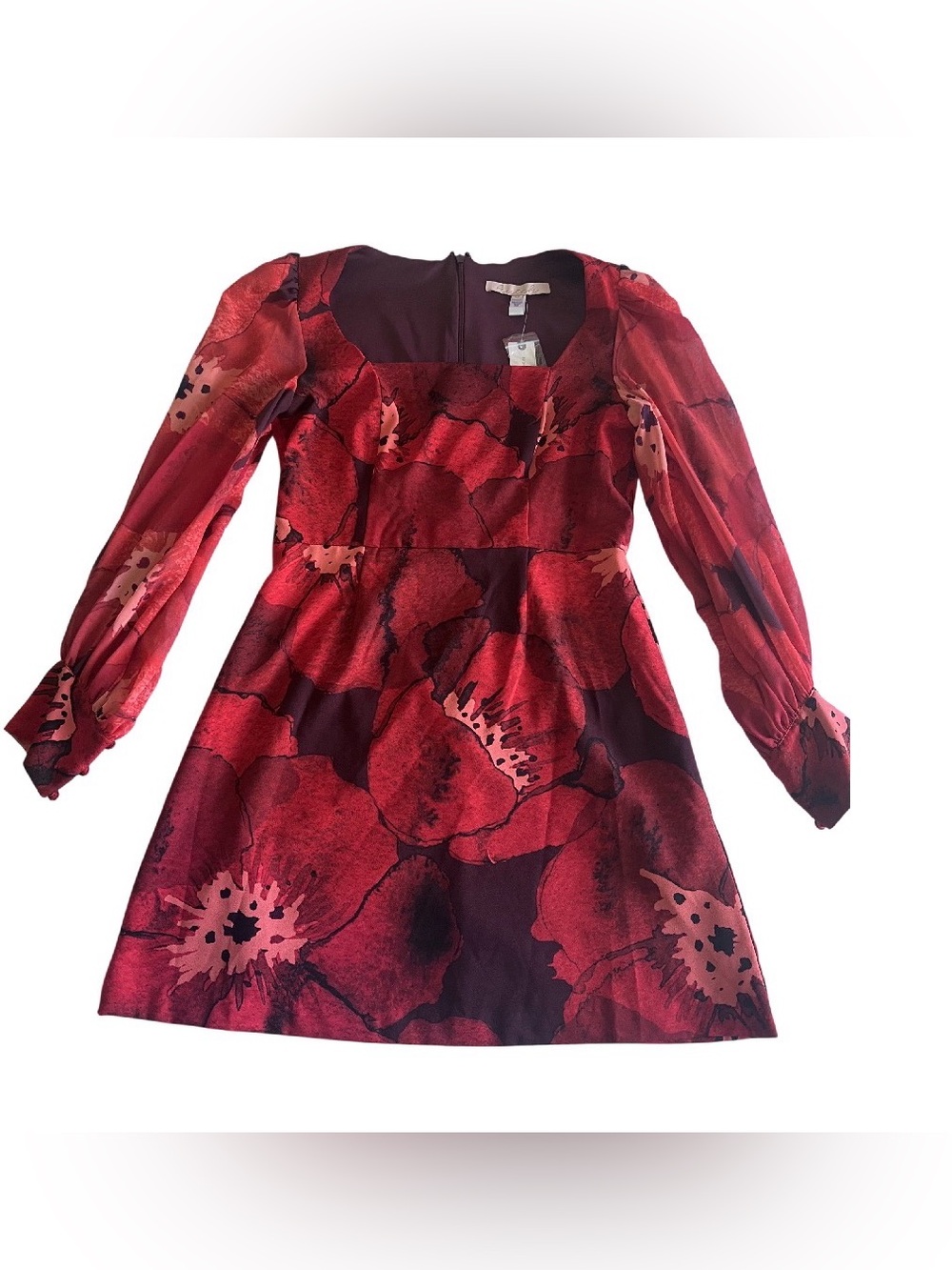 Hutch Red Floral Long-Sleeve Girls Dress